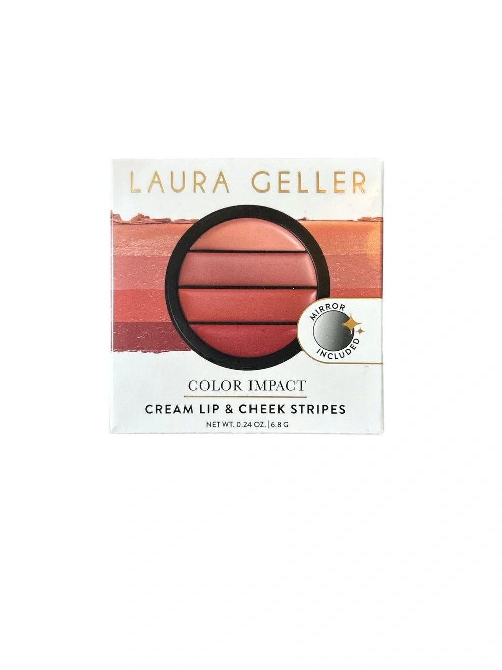 Laura Geller Color Impact Cream Lip & Cheek Stripes Bare Essentials, New
